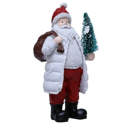 Christmas Santa Claus Figurine Resin Ornament Decoration Perfect Holiday Present