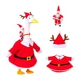 thumbnail image 1 of Christmas Santa Claus Goose Outfit Porch Goose Outfits Red Reindeer Clothes for 23 inch High Yard Garden Concrete goose Lawn Silly Geese Clothes for Cement Plastic Duck Christmas Costume, 1 of 7