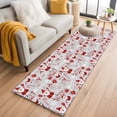 thumbnail image 1 of Christmas Santa Claus Kitchen Runner Rug 2x6 Washable Runners for Hallway Non Slip Xmas Snowflake New Year Large Area Rug Indoor Floor Carpet for Bathroom Laundry Entryway Bedroom Living Room, 1 of 8