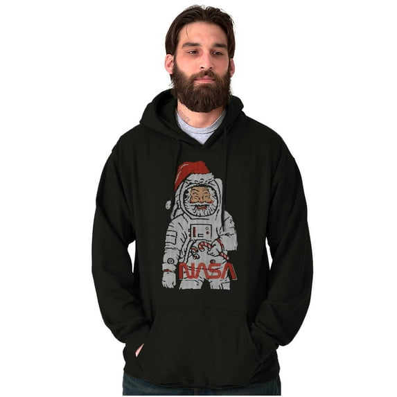 Christmas Santa Claus NASA Astronaut Hoodie Sweatshirt Women Men Brisco Brands X