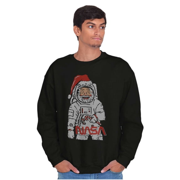 Christmas Santa Claus NASA Astronaut Unisex Plus Size Sweatshirt Brisco Brands 5X