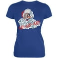 thumbnail image 1 of Christmas Santa Claus No No No Funny Juniors Soft T Shirt Royal LG, 1 of 1