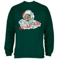 thumbnail image 1 of Christmas Santa Claus No No No Funny Mens Sweatshirt Forest Green LG, 1 of 1