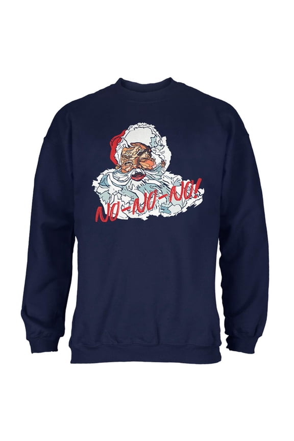 Christmas Santa Claus No No No Funny Mens Sweatshirt Navy MD