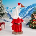 thumbnail image 1 of Christmas Santa Claus Porch Goose Outfit – Christmas Costume for Decorative Porch Goose, Holiday Dress-Up Clothes for 23" White Goose Statue, Festive Xmas Goose Clothes for Outdoor & Indoor Décor, 1 of 3