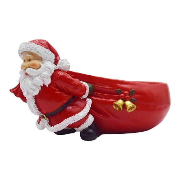 Christmas Santa Claus Resin Candy Bowl, Adorable Holidays Resin Serving Dish Santa Claus Shaped Bowl for Cookies Snack Dessert Nuts Holiday Table Centerpiece Decoration