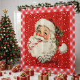 thumbnail image 1 of Christmas Santa Claus Shower Curtains for Bathroom, Winter Xmas Holly Leaf Snowy Red Waterproof Fabric Shower Curtain, Decorative Bathroom Curtain for Bathtub, 72"x72", No Hooks Included, 1 of 9