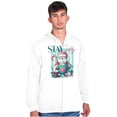 thumbnail image 1 of Christmas Santa Claus Stay Jolly Zip Up Hoodie Mens Womens Brisco Brands S, 1 of 6