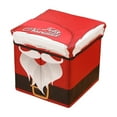 thumbnail image 1 of Christmas Santa Claus Storage Bins with Lids and Carrying Handle,Foldable Holiday Storage Boxes Organizer Containers with Cover for Home Bedroom Closet Office, 1 of 6