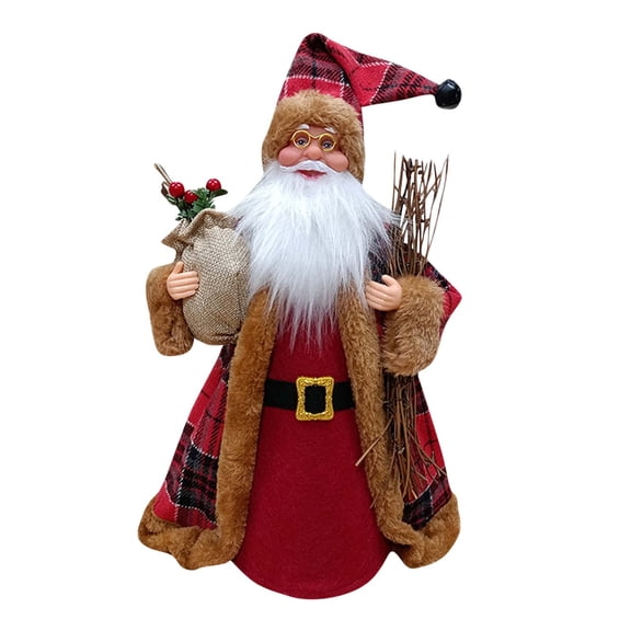 Christmas Santa Claus Tree Top Ornaments, Christmas Figurine Figure Decor, Christmas Santa Claus Doll, Mini Christmas Gift Toy, Table Decoration for Home, Art Decor for Thanksgiving, Christmas Gift