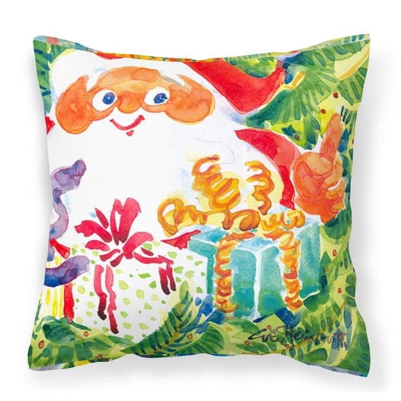Christmas Santa Claus You Better Watch out Fabric Decorative Pillow