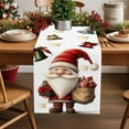 thumbnail image 1 of Christmas Santa Dwarf Snowflakes Bell Table Runner 13x120in Non-Slip Cotton Linen Table Runners, Red White Green Dresser Scarves TableRunner for Dinner Kitchen Dining Wedding Party, 1 of 9