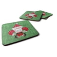 thumbnail image 1 of Christmas Santa Fleur de lis Foam Coaster Set of 4, 1 of 3