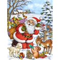 thumbnail image 1 of Christmas Santa Forrest Friends Flag Canvas House Size, 1 of 1
