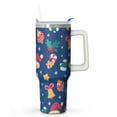 thumbnail image 1 of Christmas Santa Gifts 40oz Stainless Steel Insulated Tumbler with Handle and Straw, Winter Holiday Coffee Mug, Leak Proof Cup for Women, 1 of 4