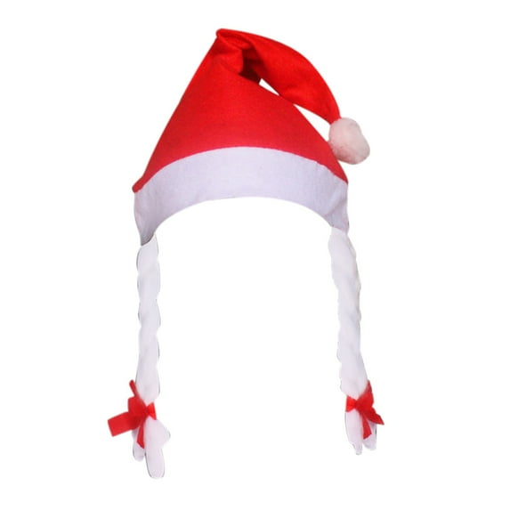 Christmas Santa Hat for Adults, Soft Red and White Christmas Hat, Non-Woven Fabric Xmas Cap for Holiday Parties, Santa Claus Costume Accessory, Christmas Party Supplies