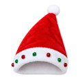 thumbnail image 1 of Christmas Santa Hat for Adults Thicken Soft Fur Xmas Holiday Hat, Ultra Warmth Classic Velvet Santa Claus Hat for Women Men while New Year Party Headwear, Hand-Stitched Fluffy Brim,Z6-Red, 1 of 9