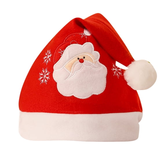Christmas Santa Hat Helii Christmas Cute Plush Thicken Soft Velvet Comfort Xmas Hat Velvet Holiday Party Dress Up Winter Warm Multiple Styles Available