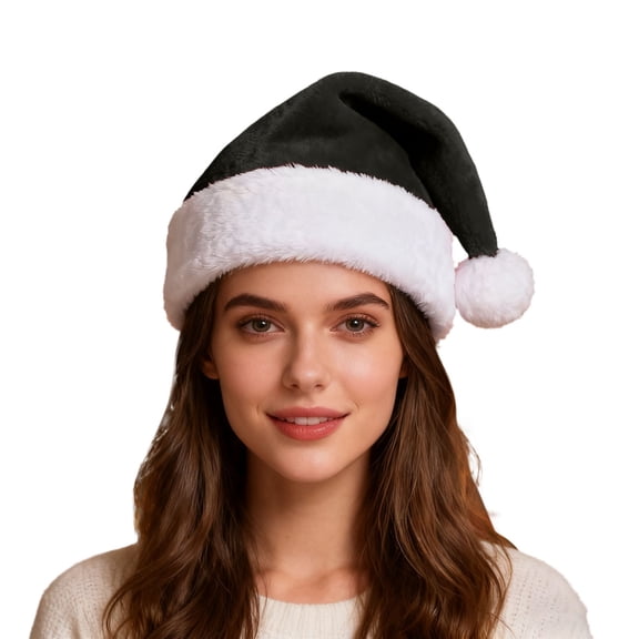 Christmas Santa Hat Pom-pom Knitted Hat - Autumn Winter Warm Cold-Proof, Unisex Holiday Decorative Cap,Size:One Size