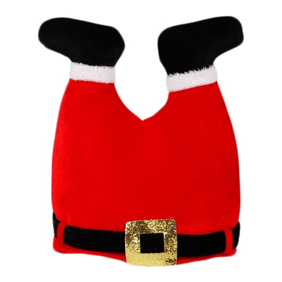 Christmas Santa Hat, Santa Hat with Pants Design, Funny Novelty Christmas Tree Cap for Adults New Year Xmas Carnival Party Costume Accessories Photoshoot Props,Gag Gifts