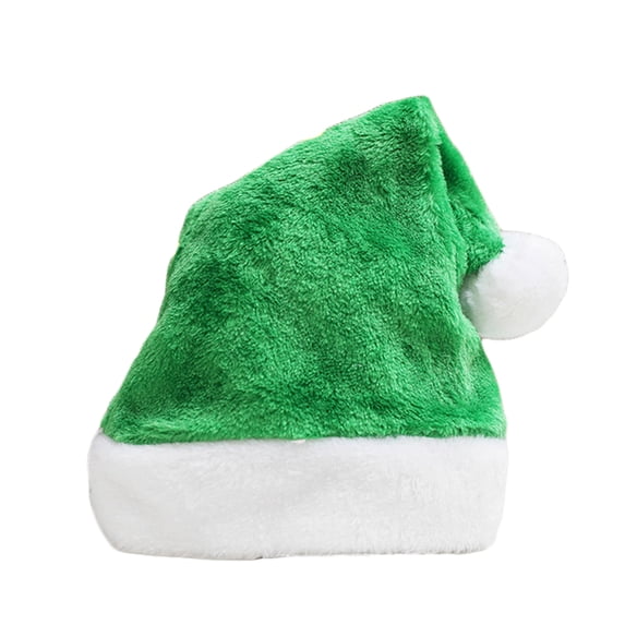 Christmas Santa Hat,Short Plush Funny Christmas Hats Thickened Lengthened Santa Claus Cap Xmas Hat for Adults