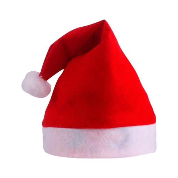 Christmas Santa Hat for Adult Classic Red Christmas Holiday Hat with White Fur Trim Festive Party Supplies Xmas Decoration Costume Accessories