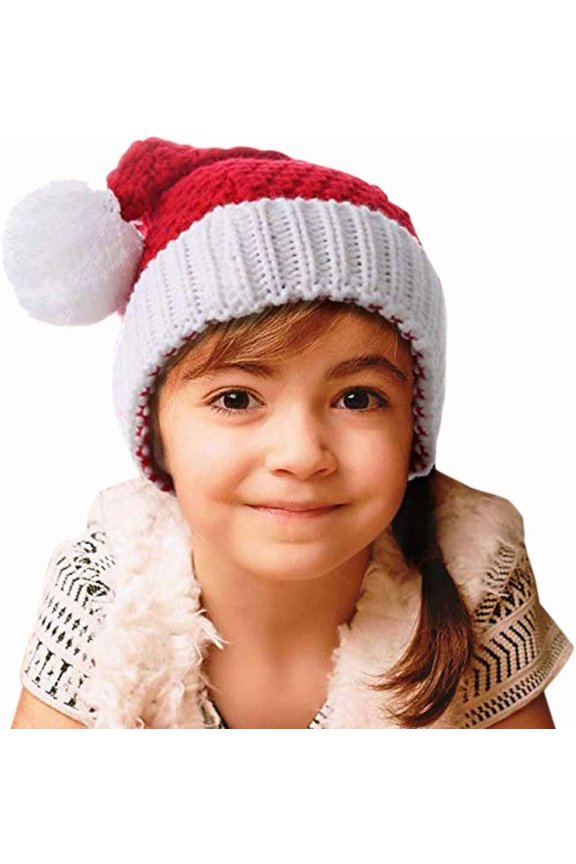 Christmas Santa Hat for Adult Women Men Kids Girl Boy Xmas Ski Knit Warm Hat Festive Holiday Cap
