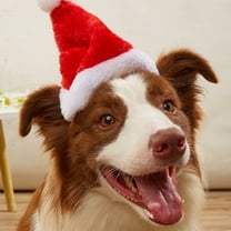 Christmas Santa Hat for Dogs & Cats, Festive Red Pet Costume Accessory for Small/Medium Dogs, Holiday Photo, Party, Xmas Outfit
