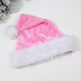 thumbnail image 1 of Christmas Santa Hats, Plush Santa Christmas Hats, Plush Xmas Hats with White Cuffs, Christmas New Year Festive Holiday Party Supplies, 1 of 3
