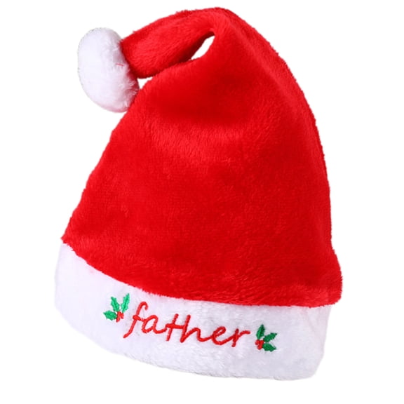 Christmas Santa Hats Warm Plush Hat Comfortable Party Headwear For Kids Adult Christmas Tree Decoration Festival Props