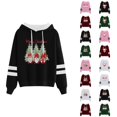thumbnail image 1 of Christmas Santa Hoodies for Women 2025 Long Sleeve Holiday Graphic Hooded Sweatshirt Hoodie Pullover Tops, 1 of 3