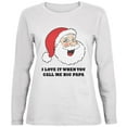 thumbnail image 1 of Christmas Santa I Love it When You Call Me Big Papa Ladies' Relaxed Jersey Long-Sleeve Tee White LG, 1 of 1