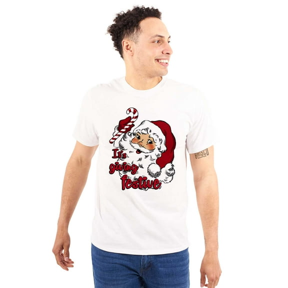 Christmas Santa Its Giving Festive Graphic T Shirt Men or Women Brisco Brands S
