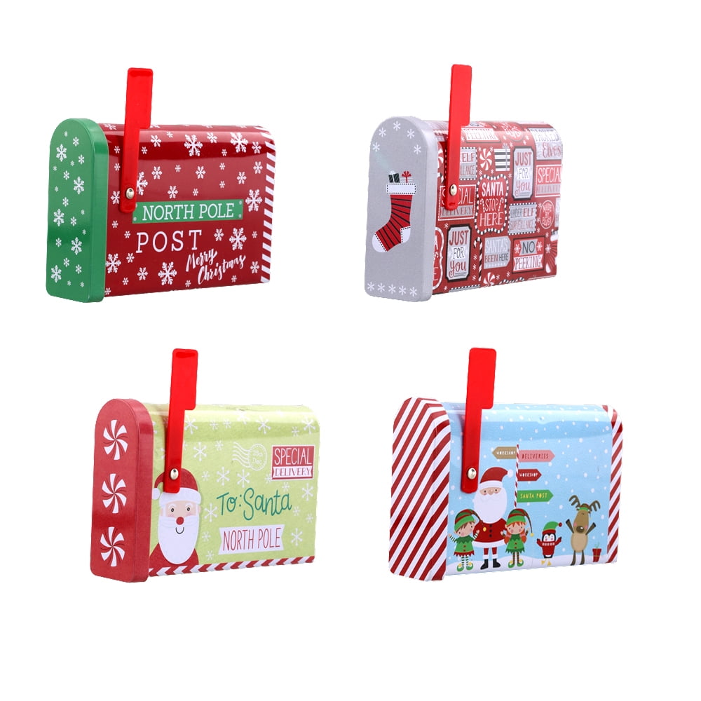 Holiday Gift Card Tin Holder Christmas Tree Display Gift Boxes 4.5x3.5  New