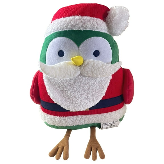Christmas Santa Penguin Plush Kids Decorative 17" Large Cuddle Pillow Buddy