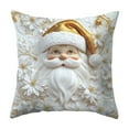 thumbnail image 1 of Christmas Santa Pillow Covers 18x18 - Vintage Winter Pillowcases, Christmas Winter Throw Pillow Covers for Bed Couch Sofa Decor, 1 of 6