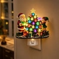 thumbnail image 1 of Christmas Santa Plug‑in Night Light, Christmas Tree Scene Plug‑in Decor, Festive Holiday Wall Plug Nightlight, 1 of 7