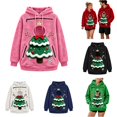 thumbnail image 1 of Christmas Santa Reindeer Pet Pouch Hoodie, Drop Shoulder Carrier Sweatshirt with Side Zip for Festive Xmas Holiday Wear, 1 of 6