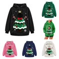 thumbnail image 1 of Christmas Santa Reindeer Pet Pouch Hoodie, Drop Shoulder Carrier Sweatshirt with Side Zip for Festive Xmas Holiday Wear, 1 of 6