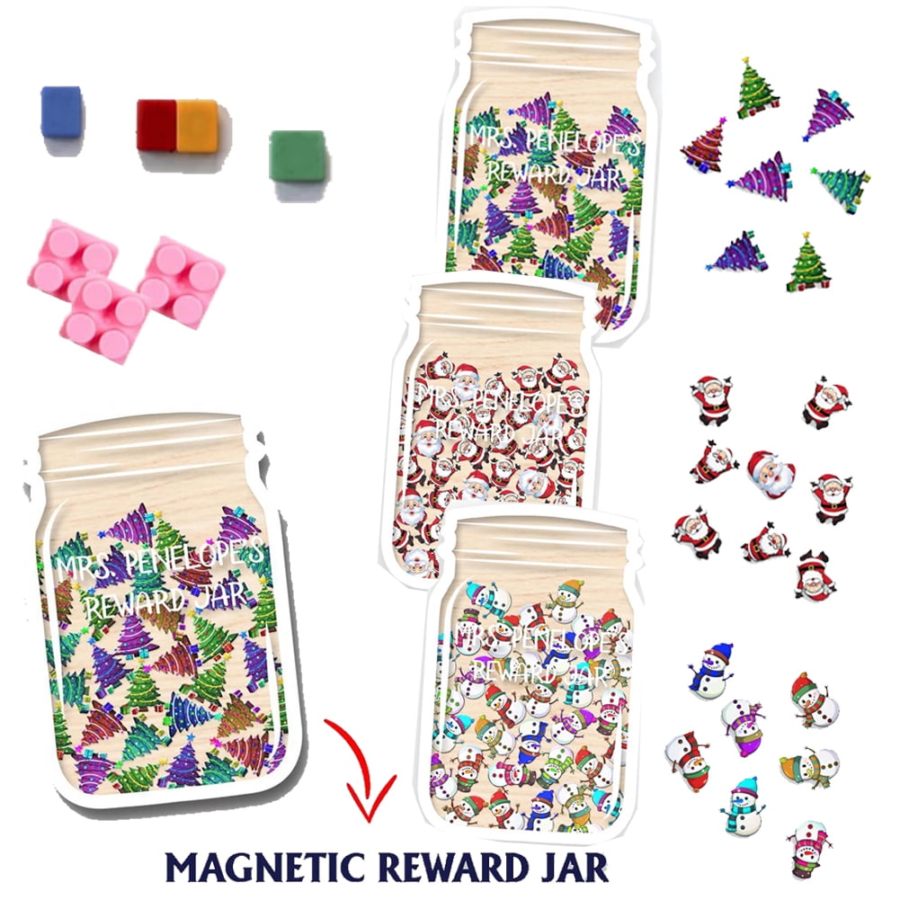Christmas Santa Reward Jar Christmas Tree Reward Jar Wood Santa Claus