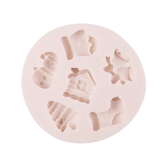 Christmas Santa Silicone Molds Baking Tool Fondant Cake Decorating Molds for Making Chocolate, Candy, Candle, Soap