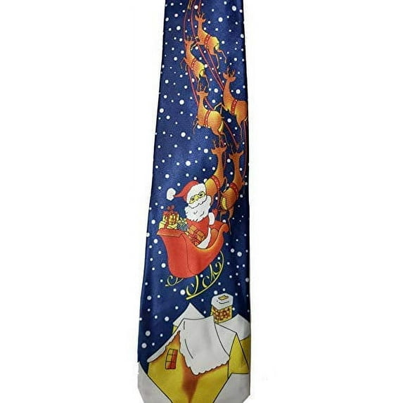 Christmas Santa Sled Tie