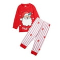 thumbnail image 1 of Christmas Santa Striped Pajama Set for Toddler Boys Girls Festive Holiday Family Matching Outfits Red 2-3 Years, 1 of 8