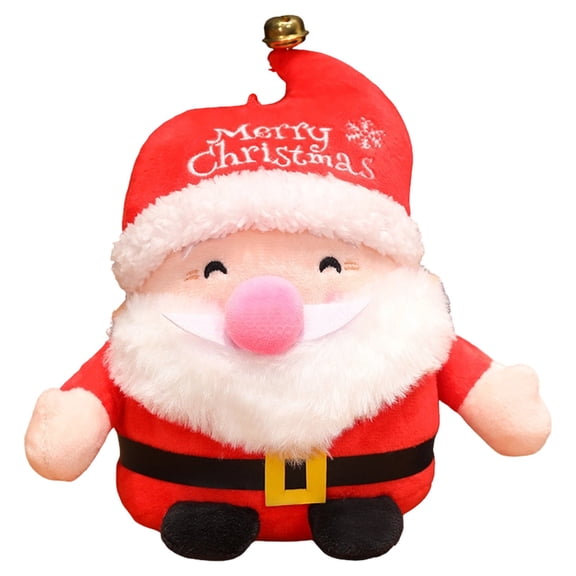 Christmas Santa Stuffed Doll, Cuddly Holiday Plush Figure, Soft Decorative Ornament, Festive Companion for Chair Shelf Table Bedside