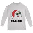 thumbnail image 1 of Christmas Santa Sunglasses Sleigh Slay Youth Long Sleeve T Shirt White YSM, 1 of 1