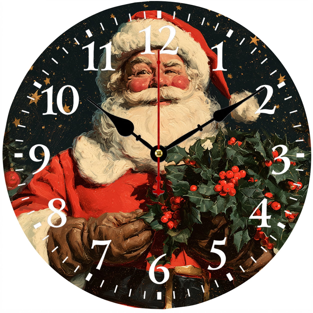 ヴィンテージ　サンタクロース 壁掛け時計 It's Christmas Time ヴィンテージ サンタクロース 壁掛け時計 It's Christmas Time