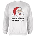 thumbnail image 1 of Christmas Santa Wrap it Up Funny Mens Sweatshirt White LG, 1 of 1