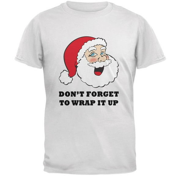Christmas Santa Wrap it Up Funny Mens T Shirt White MD