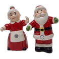 thumbnail image 1 of Christmas Santa and Mrs Claus Dancing Couple Hugging Magnetic Salt and Pepper Shakers Set, 1 of 3