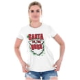 thumbnail image 1 of Christmas Santa is the Boss Beard Womens Slim Fit Graphic Tee Brisco Brands S, 1 of 5